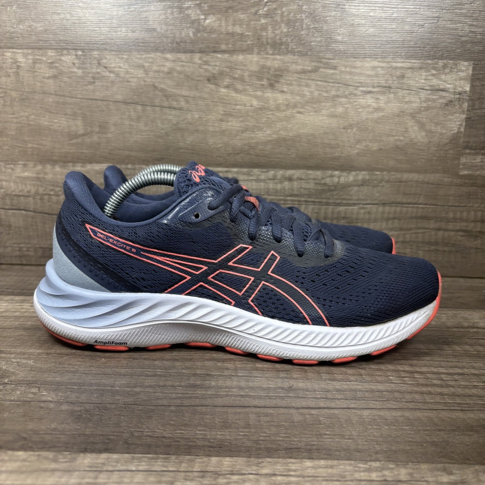 Asics Gel-Excite 8 Blue Pink Womens US Size 7.5 EUR 39 1012A916 Running Shoes